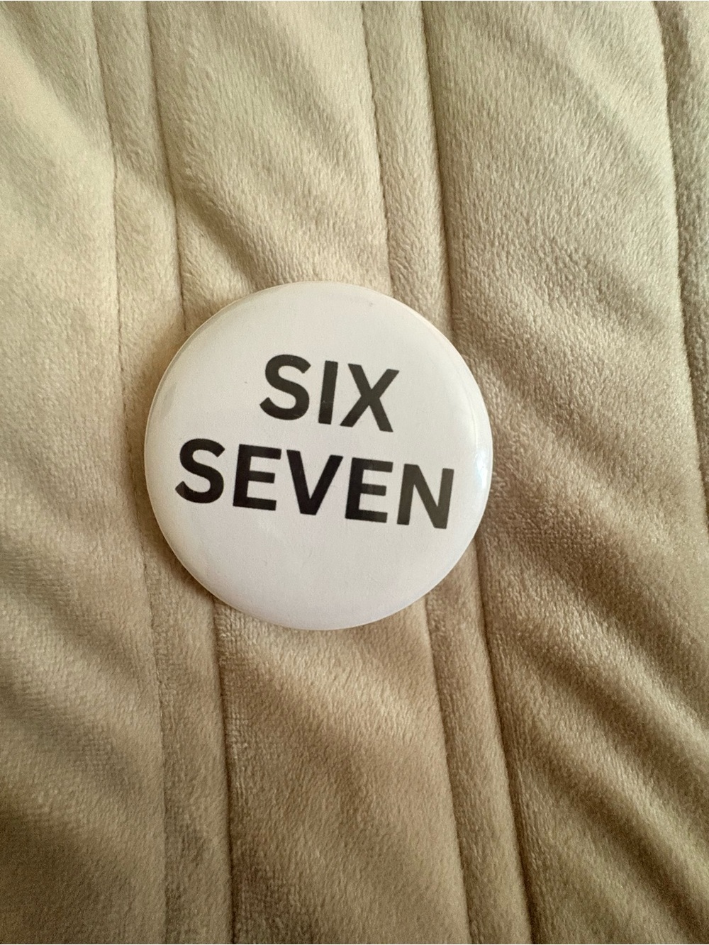 SIX SEVEN White Kids Badge Pin - Unbranded